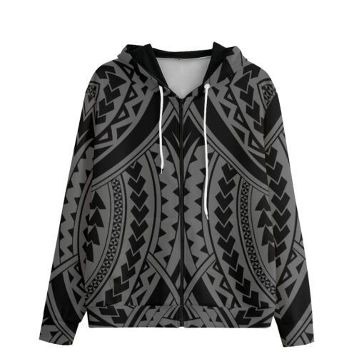 Samoa Polynesian Tattoo Men's Zip Up Hoodie