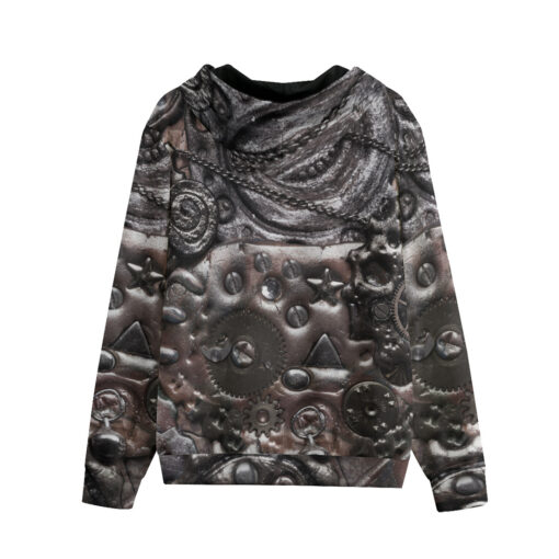 Steampunk Gears Men's Zip Up Hoodie - Image 2