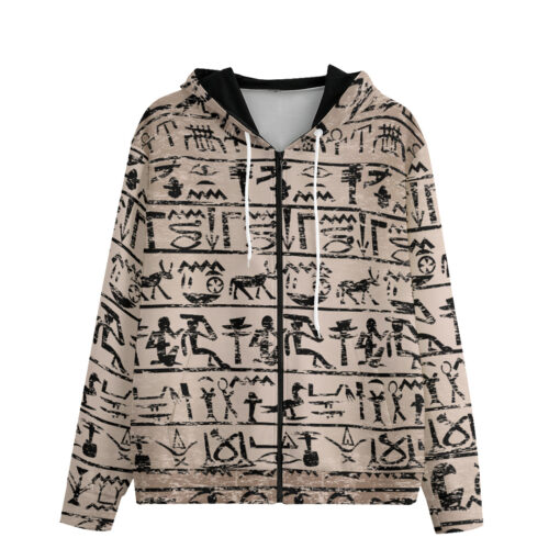 Egyptian Hieroglyphs Men's Zip Up Hoodie