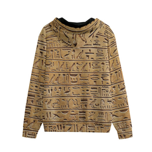 Egyptian Hieroglyphs Stone Men's Zip Up Hoodie - Image 2