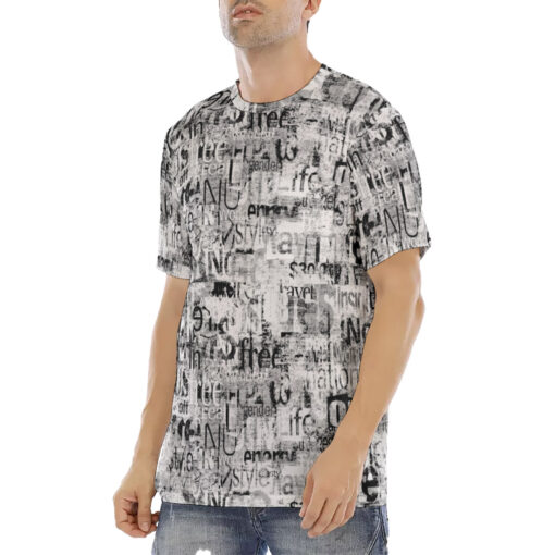 Vintage Newspaper Men's T-Shirt - Image 2