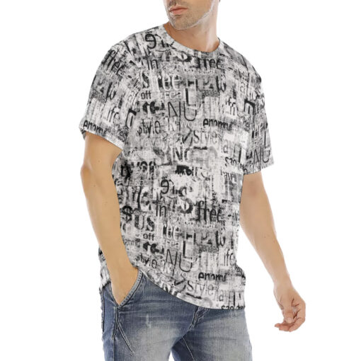 Vintage Newspaper Men's T-Shirt - Image 3