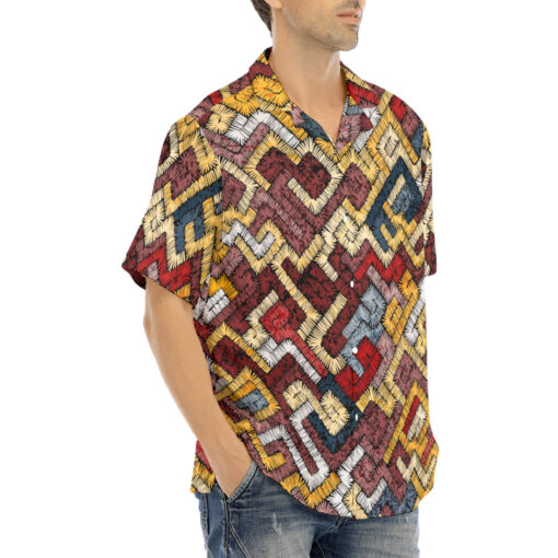 Ethnic Tribal Motifs Bohemian Hawaiian Shirt - Image 2