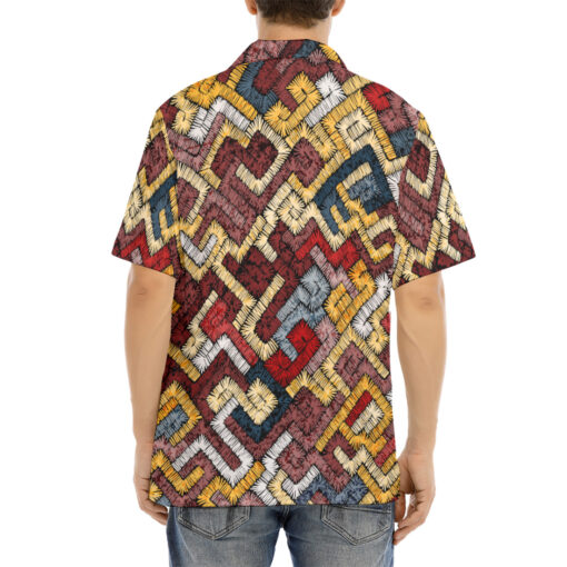 Ethnic Tribal Motifs Bohemian Hawaiian Shirt - Image 4