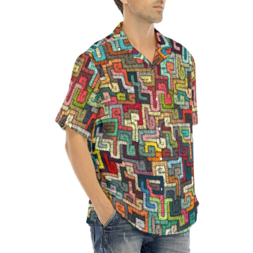 Ethnic Tribal Motifs Bohemian Hawaiian Shirt - Image 2