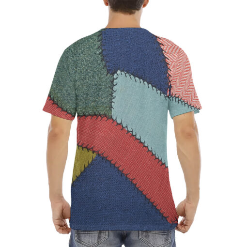 Patchwork Men's T-Shirt - Image 4