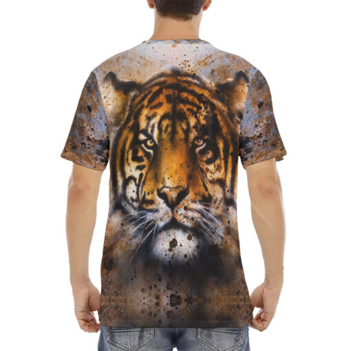 Rust Tiger Collage Men's T-Shirt - Image 4