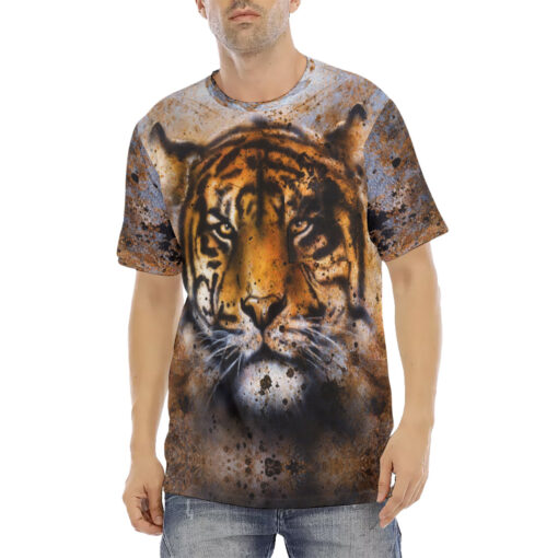 Rust Tiger Collage Men's T-Shirt