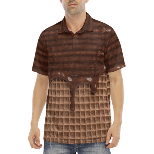 Chocolate Wafer Velvet Polo Shirt - Image 2