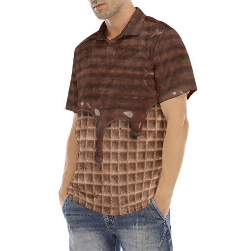 Chocolate Wafer Velvet Polo Shirt