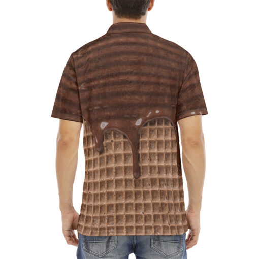 Chocolate Wafer Velvet Polo Shirt - Image 4