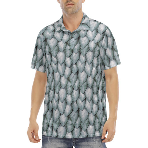 Dragon Scales Velvet Polo Shirt - Image 2