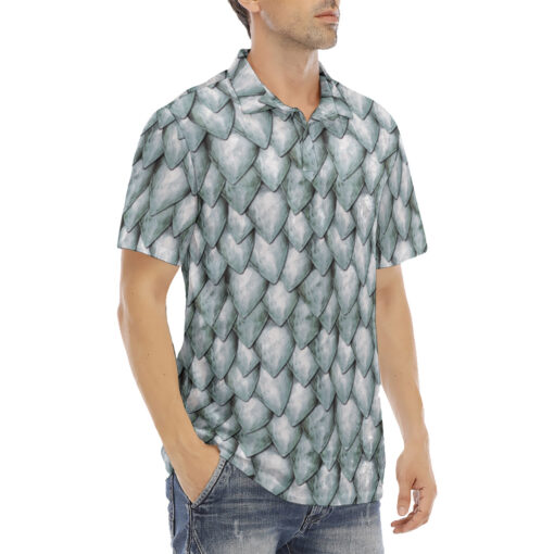 Dragon Scales Velvet Polo Shirt - Image 3