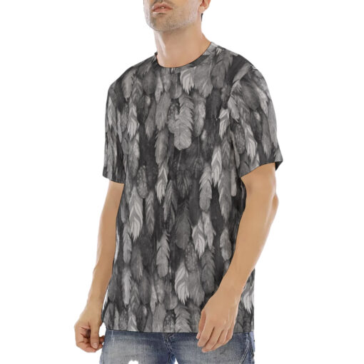 Black Feathers Plumage Men's T-Shirt - Image 2