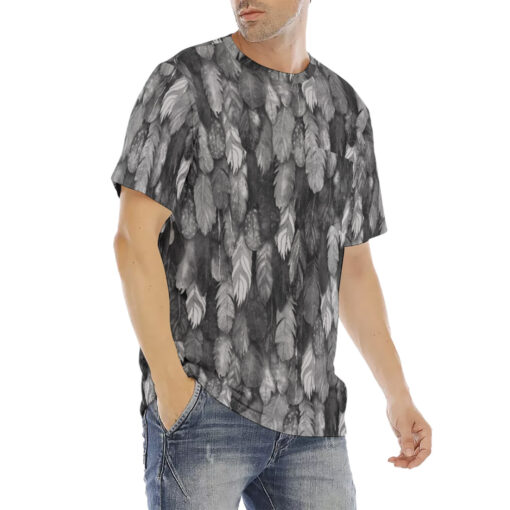 Black Feathers Plumage Men's T-Shirt - Image 3