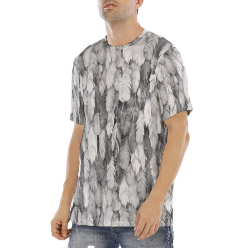 White Feathers Plumage Men's T-Shirt - Image 2