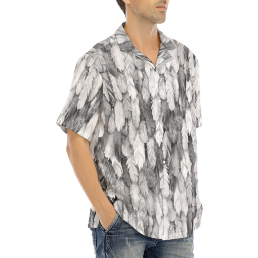 White Feathers Plumage Hawaiian Shirt - Image 2