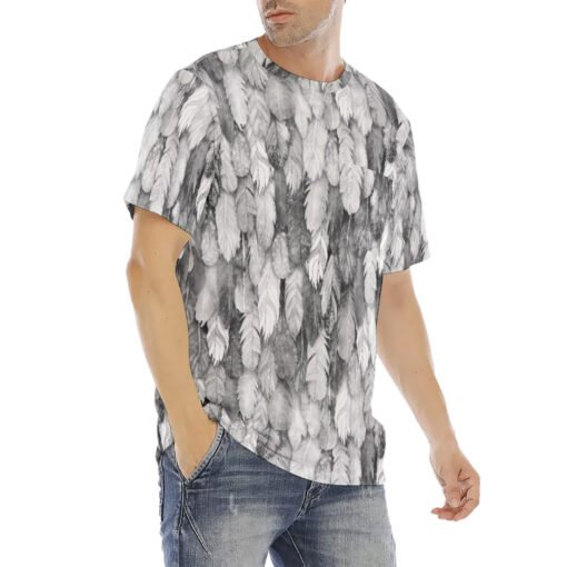 White Feathers Plumage Men's T-Shirt - Image 3