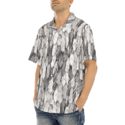 White Feathers Plumage Hawaiian Shirt - Image 3