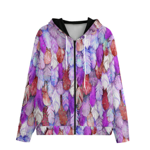 Colorful Feathers Plumage Men's Zip Up Hoodie