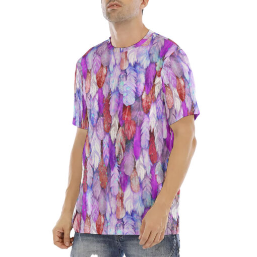 Colorful Feathers Plumage Men's T-Shirt - Image 2