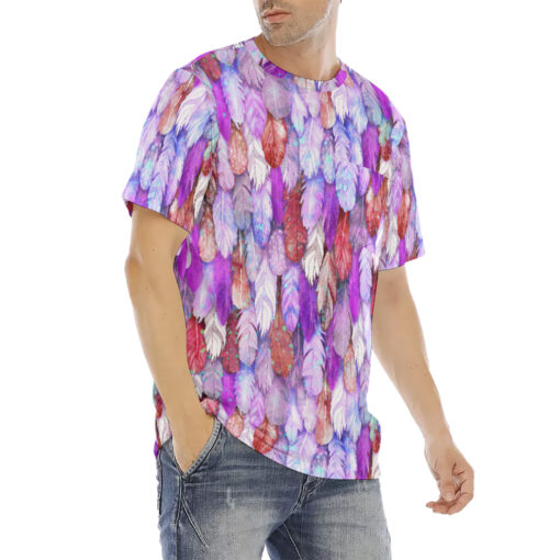 Colorful Feathers Plumage Men's T-Shirt - Image 3