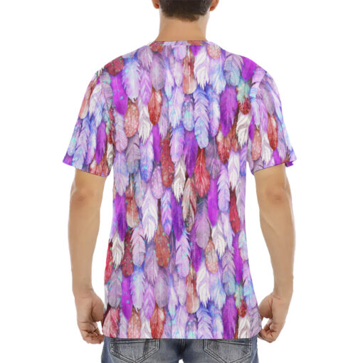 Colorful Feathers Plumage Men's T-Shirt - Image 4