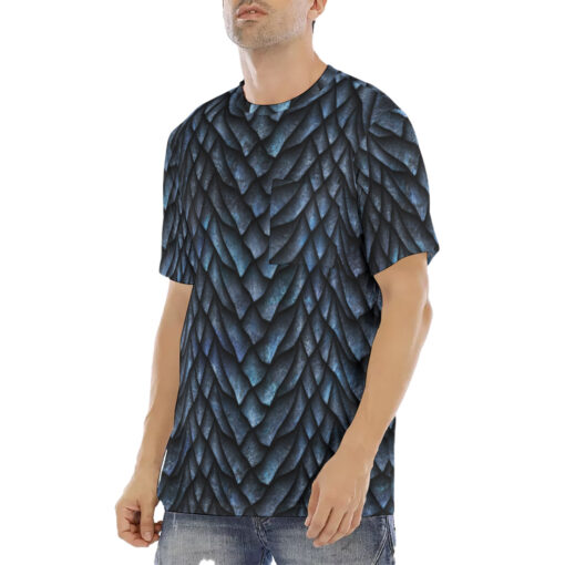 Blue Dragon Scales Men's T-Shirt - Image 2