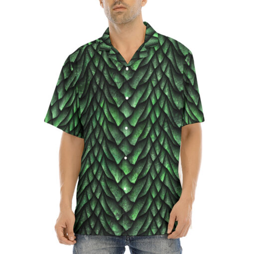 Green Dragon Scales Hawaiian Shirt