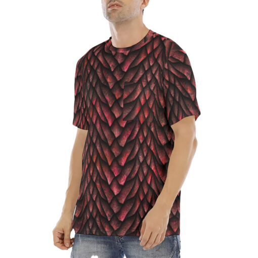 Red Dragon Scales Men's T-Shirt - Image 2