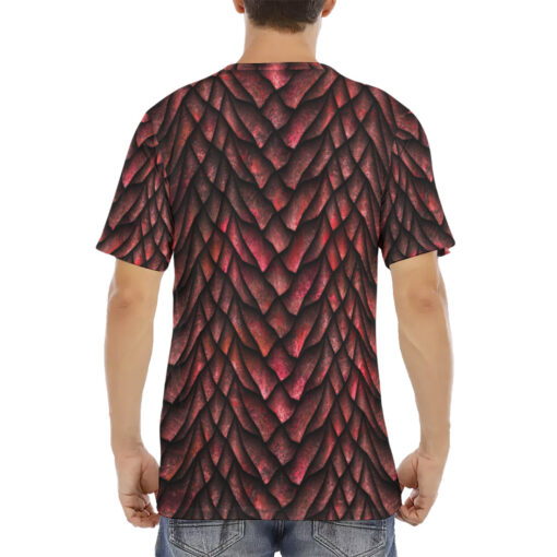 Red Dragon Scales Men's T-Shirt - Image 4