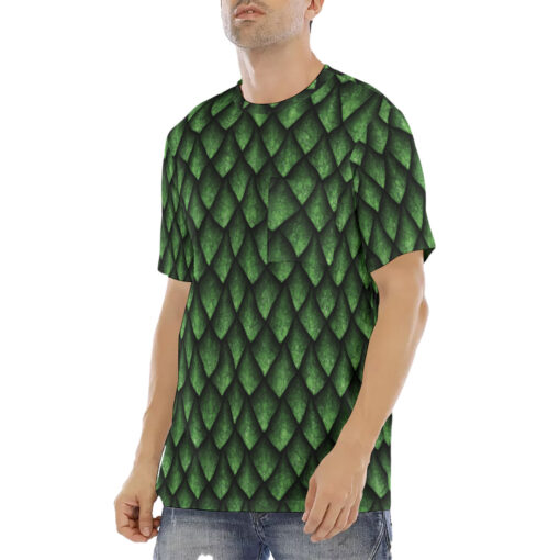 Green Dragon Scales Men's T-Shirt - Image 2