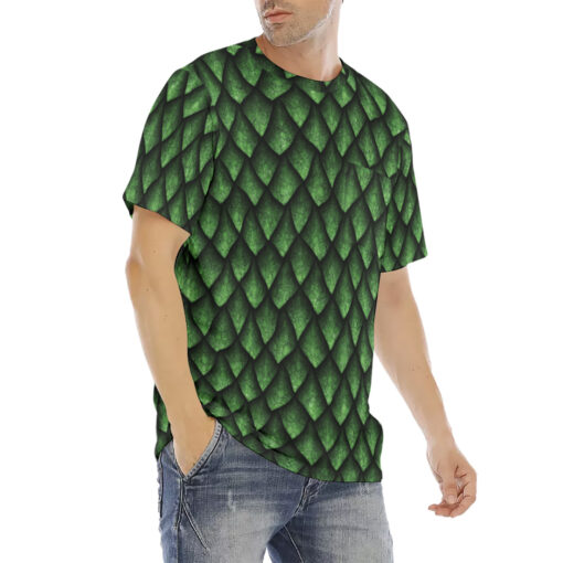 Green Dragon Scales Men's T-Shirt - Image 3