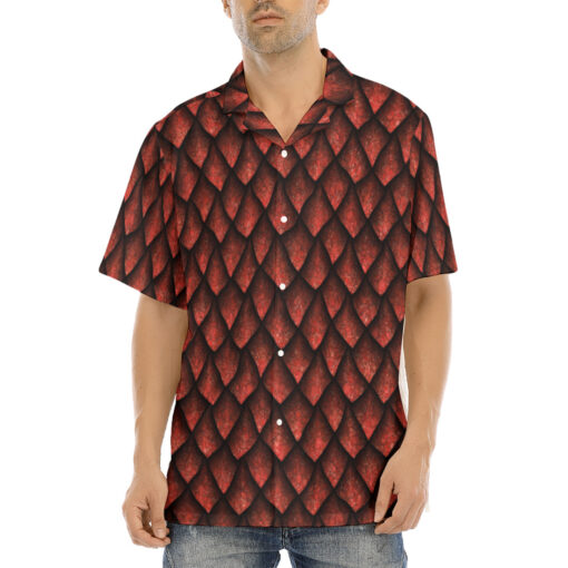 Red Dragon Scales Hawaiian Shirt