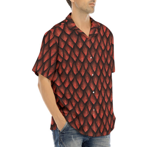 Red Dragon Scales Hawaiian Shirt - Image 2