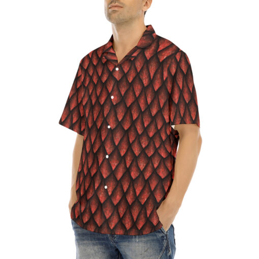 Red Dragon Scales Hawaiian Shirt - Image 3