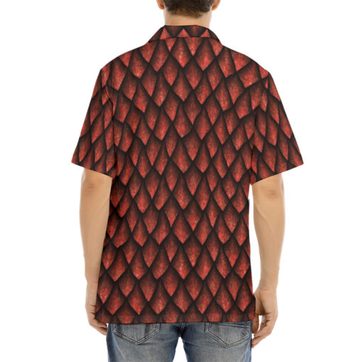 Red Dragon Scales Hawaiian Shirt - Image 4