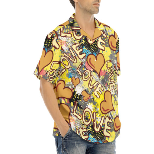 Grunge Love Graffiti Hawaiian Shirt - Image 2