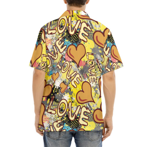 Grunge Love Graffiti Hawaiian Shirt - Image 4