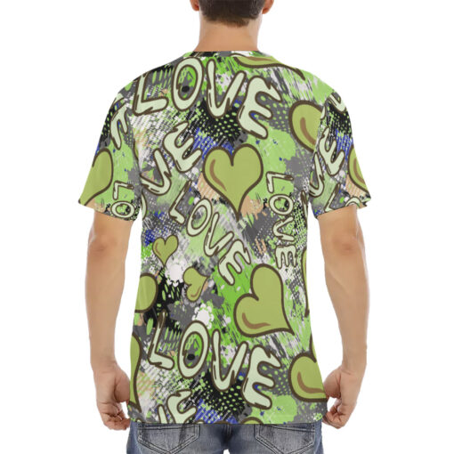 Grunge Love Graffiti Men's T-Shirt - Image 4