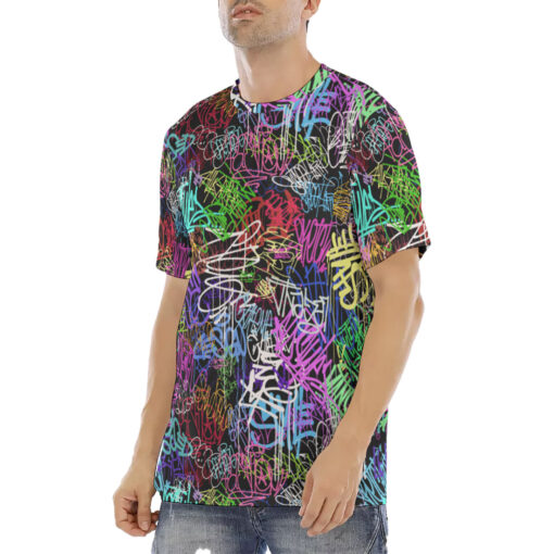 Colorful Graffiti Men's T-Shirt - Image 2