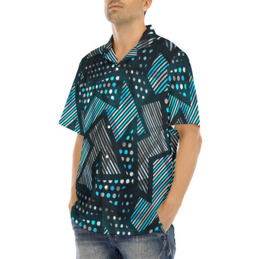 Abstract Cloth Geometric Hawaiian Shirt - Image 4