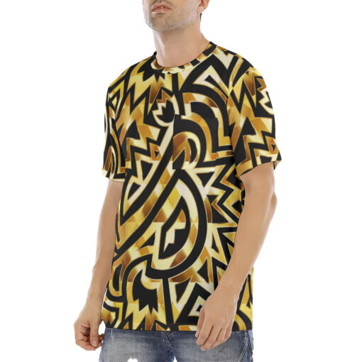 Gold Tribal Art Men's T-Shirt - Image 2