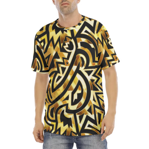 Gold Tribal Art Men's T-Shirt