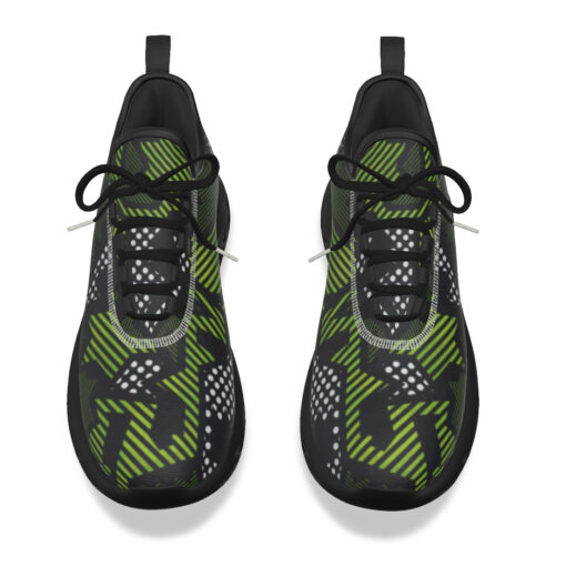 Green Geometric Sports Shoes - Image 4