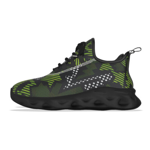 Green Geometric Sports Shoes - Image 7