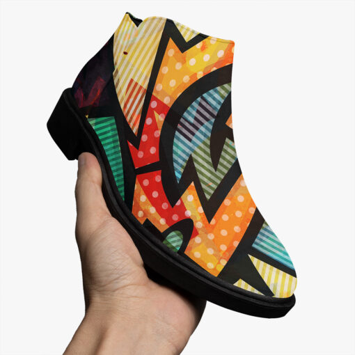 Cloth Geometric Fashion Boots - Image 3