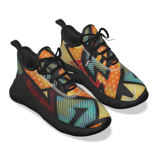 Cloth Geometric Sports Shoes - Image 5