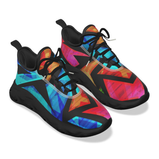 Neon Geometric Grunge Sports Shoes - Image 5