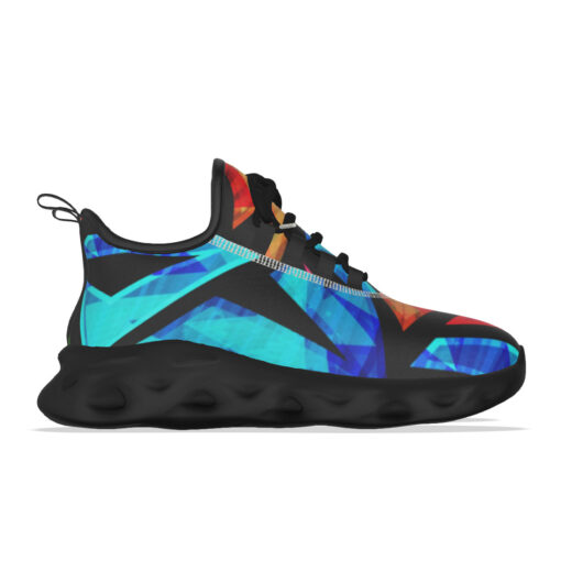 Neon Geometric Grunge Sports Shoes - Image 6